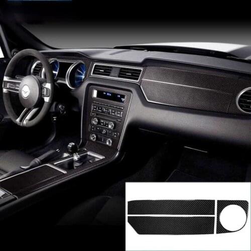 BOOMBLOCK Carbon Fiber for Ford Mustang 2009 2010 2011 2012 2013 Copilot Air Outlet Dashboard Accessories Interior Trim Sticker