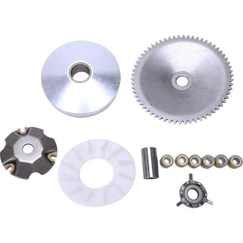 Gy6 49Cc 50Cc Chinese Scooter Moped Complete Variator Kit Front Clutch Drive Pulley With Roller Weights 139Qmb 139Qma