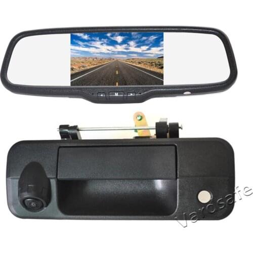 Vardsafe VS435C | Tailgate Reversing Backup Camera + Clip-on Rear View Mirror Monitor for Toyota Tundra