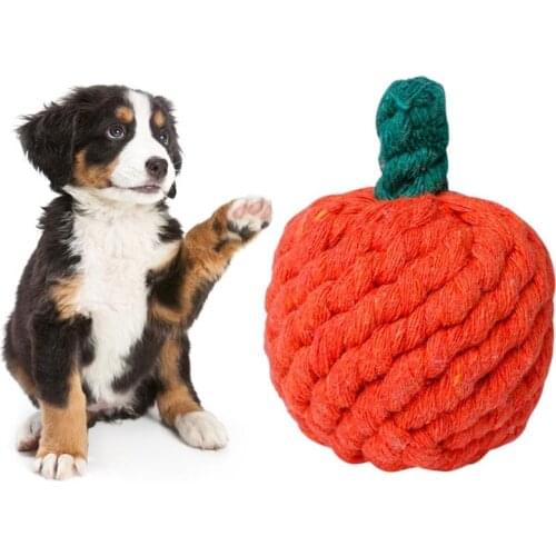 Kapmore 1pc Bite Resistant Dog Toy Cotton Rope Orange Shape Bite Proof Puppy Teething Toy Chew Toy Pet Supplies Pet Accessories