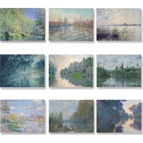 Famous Impressionist Claude Monet Canvas Painting Landscape Posters and Prints Abstract Wall Art Pictures for Living Room Decor