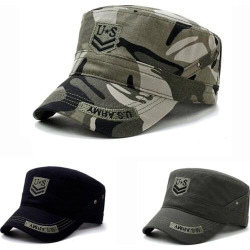 United States US Marines Corps Cap Hat Military Hats Camouflage Flat Top Hat Men Baseball Caps USA Navy Embroidered Camo Hat