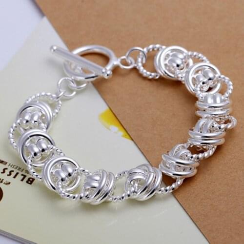 LKNSPCH072 Silver plated bracelet, Fashion jewelry Double Bracelet /acuaiuba bhgajyna