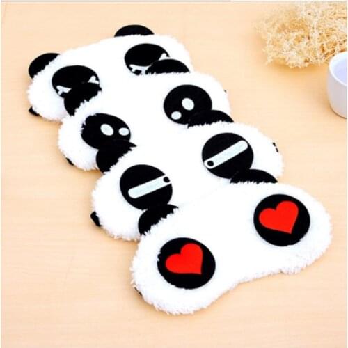 Cute Panda Sleeping Eye Mask Nap Cartoon Eye Shade Sleep Mask Black Mask Bandage on Eyes for Sleeping bed 500pcs
