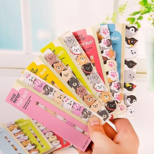 Cute Kawaii Diy Memo Pad Sticky Animal Notepaper Note Cartoon Bear Cat Heart Frog Sticker Office School Supplies