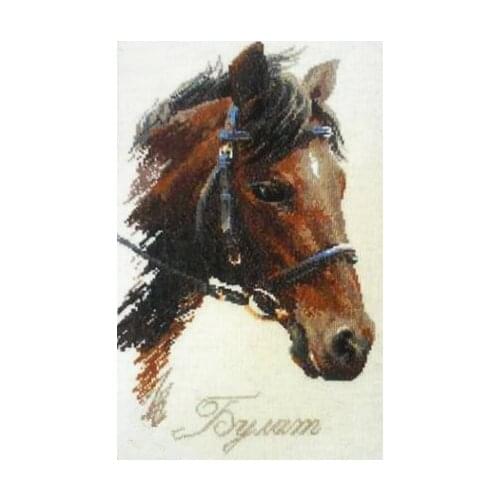 Animal-horse Embroidery Needlework Crafts14CT Counted Unprinted Aida DIY Cross Stitch Kits Handmade Arts Wall Decor