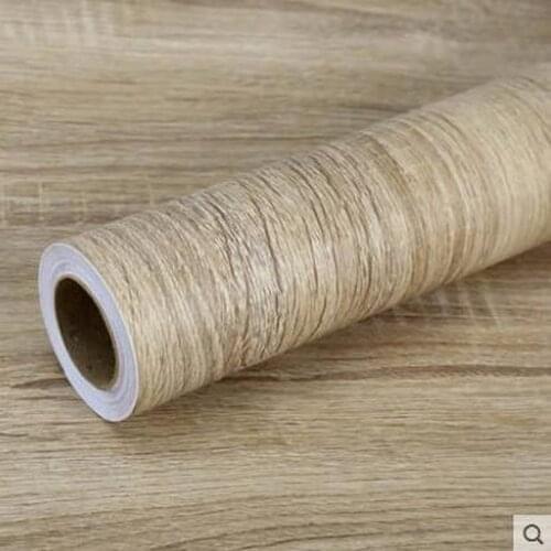 PVC Wood Grain Stickers Wardrobe Cabinet Table Furniture Renovation Wallpaper Self Adhesive Waterproof Wall Papers Home Decor