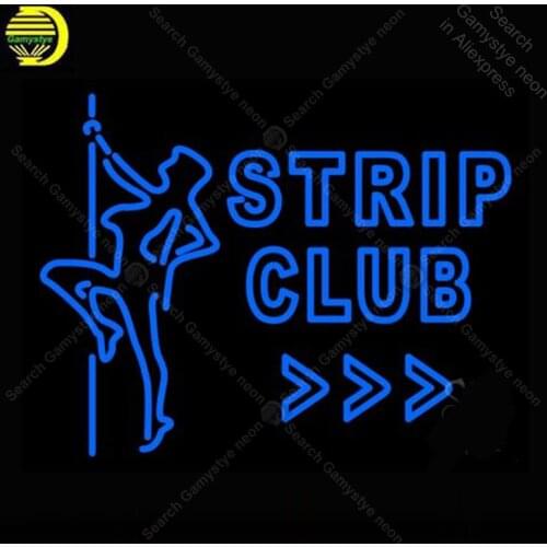 Neon Sign for Blue Strip Girl Neon Bulb signgarage handcraft Beer bar club pub glass neon signboard Decorate Hotel advertise