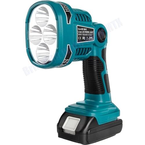 Newest LED Lamp Flashlight 12W For Makita Li-ion battery 14.4V BL1415 BL1430 18V BL1830 BL1850 hight quality with USB port