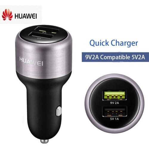 Original HUAWEI CP31 Fast Charge Car Charger 9V 2A Max 18W Dual USB Quick charger 2A Type C Cable