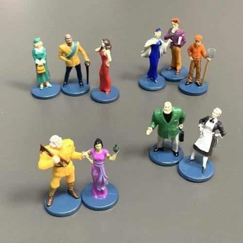 Lot 10pcs Suspects Pieces Tokens Movers Characters Clue Game Figure Model mini People Miniatures Toy 2002