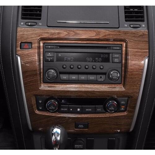 Front Dashboard Sticker Console CD Penal Button Model Penal Covers Decorative Trim For Patrol Y62 Interior Accessories