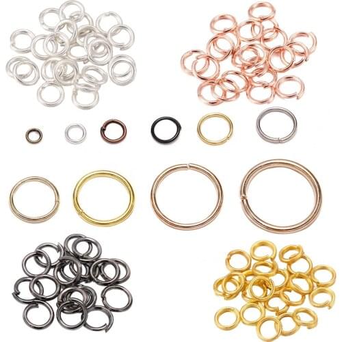 3/4/6/8/10/12mm 200pcs Gold Color Jump Rings Split Rings Connectors For Diy Jewelry Making Finding Crafts Accessories Supplies