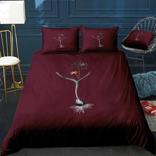 Alpine Squill On Crimson Quilt Cover Pillowcase 3Piece Comforter Bedding Set With Pillow Case Single Double Duvet Cover