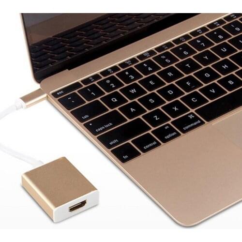 Portable Aluminum Alloy USB 3.1 Type C to HDMI Multifunction Adapter Converter 4K Cable HD Video Monitor Adapter For TV Computer