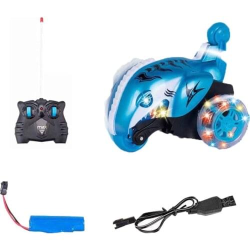 RC Car Toy RC Stunt Tipper Car with Flashing LED Lights 360° Tumbling Radio Controlled Machine for Kids Toy Gifts