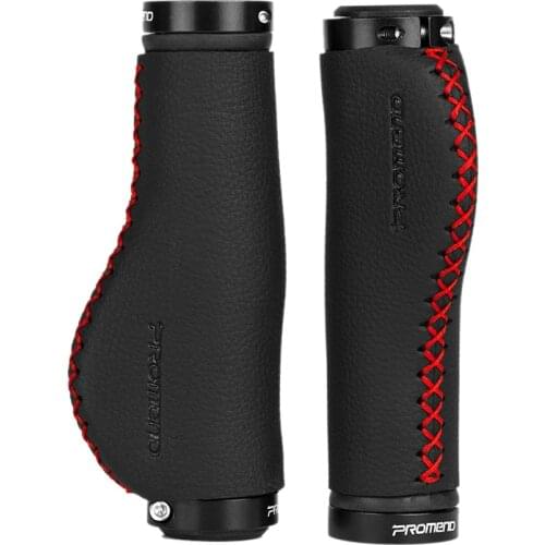Promend Bicycle Grips Anti-Skid Comfortable Fiber Leather Bike Handlebars Grips Lock-On Mountain Bike Handle Bar Grips