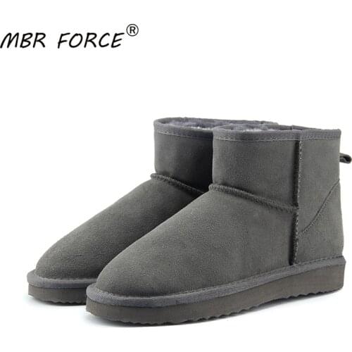 MBR FORCE High Quality Genuine Leather Australia Classic 100% Wool snow boots Women Boots Warm winter shoes for women US 3-13