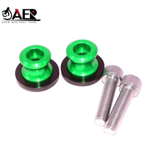 JEAR For Kawasaki Z1000 2003-2013 Swingarm Sliders Spools 10mm Motorcycle CNC Rear Swingarm Stand Screws Slider Cover Protector