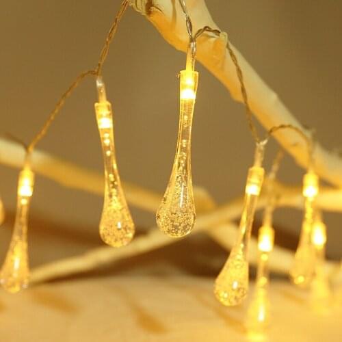 Battery Powered LED Wall Decorative Bubble water drop Lamps Fairy String Light for Garden Party Christmas Home Decor DC4.5V