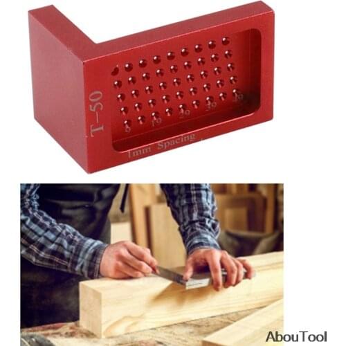 T-50 Scriber For Carpenter Woodworking Tool Measuring T type Scribe Mark Measurement Tool Aluminum Alloy Cross calibration Ruler