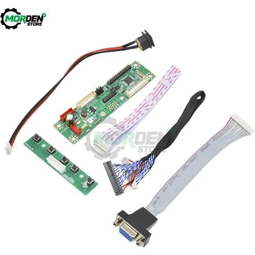 1Set VGA Video MT6820 MT6820-MD HX6820-A HX6820 V2.0 1 Channel Universal Driver Board Module + LVDS Screen Cable LCD Display FH
