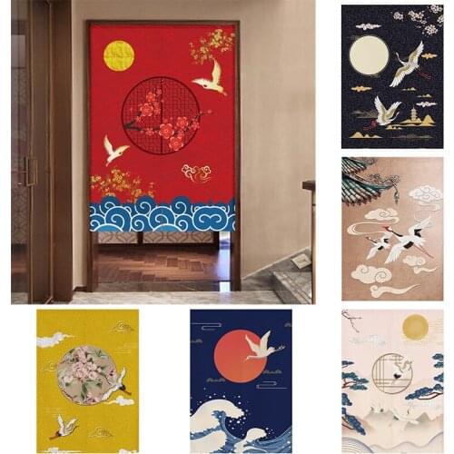 Japanese Fabric Curtain Kitchen Half Panel Curtain Bedroom Door Curtain Blackout Curtain Home Decoration Doorway Hanging Curtain