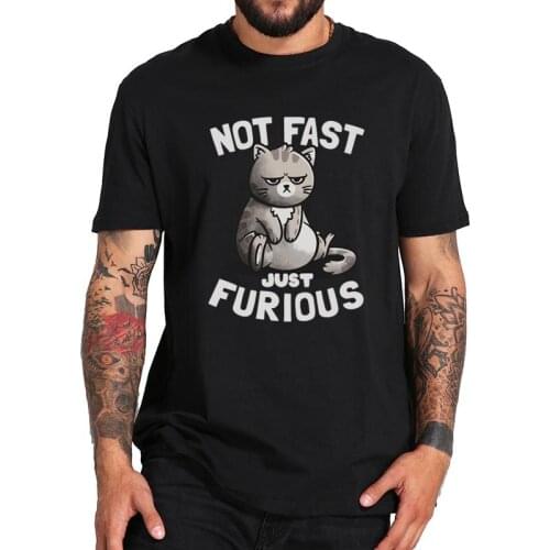 Not Fast Just Furious T-shirt Entertaining Breathable 100% Cotton Funny Cool Stuff Short Sleeve Men