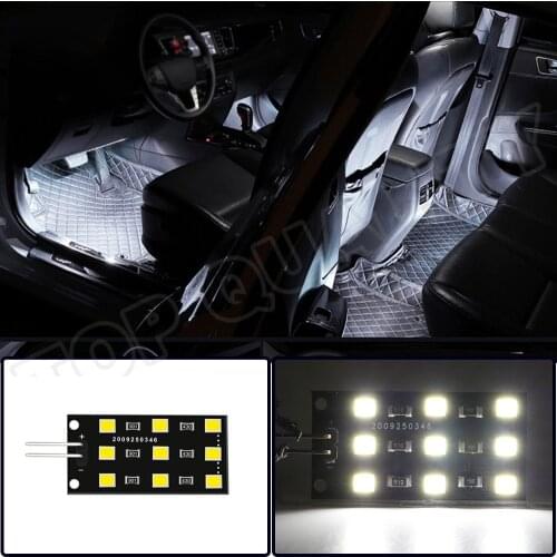 2Pcs 12V LED Footwell Lamp CANBUS Error Free For Audi A6 S6 A5 S5 A4 A7 A8 Skoda Kodiaq Karoq Seat Leon Ibiza Ateca Indoor Light