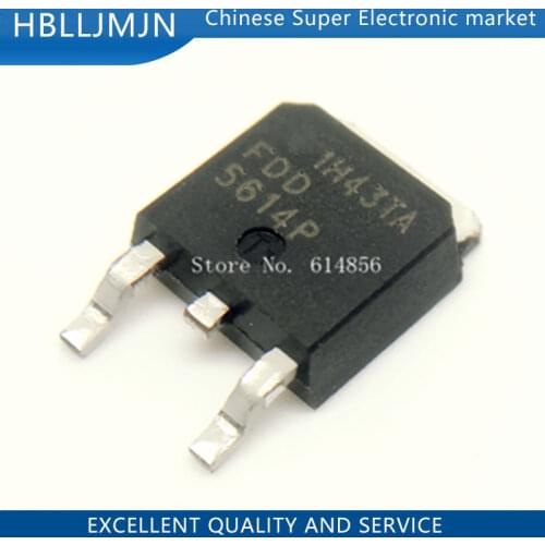 10PCS FDD5614P FDD5614 TO-252 MOSFET 60V P-Ch PowerTrench