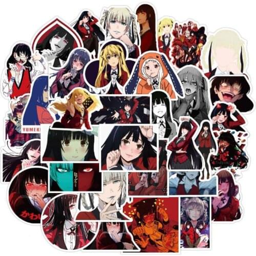 100 Pcs/pack Cartoon Anime Kakegurui Decorative Stickers for Luggage Suitcase Computer Cup Graffiti Stickers Toys Children Gifts