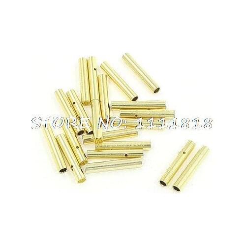20 PCS 2mm Gold Tone Metal Bullet Connector Banana Plug for RC Helicopter