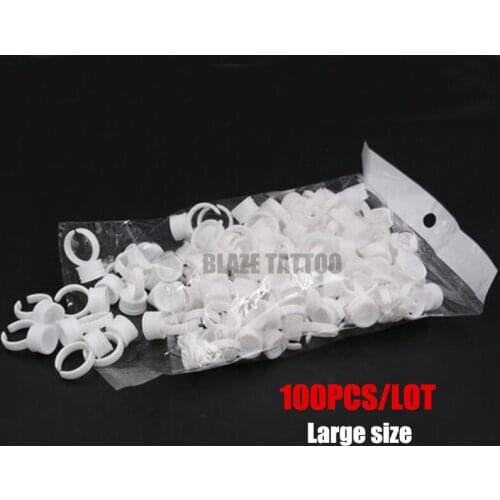 2016 Free shipping Disposable ring cup tattoo pigments cups sponge tattooequipment and sent 100 white ring set ink holder