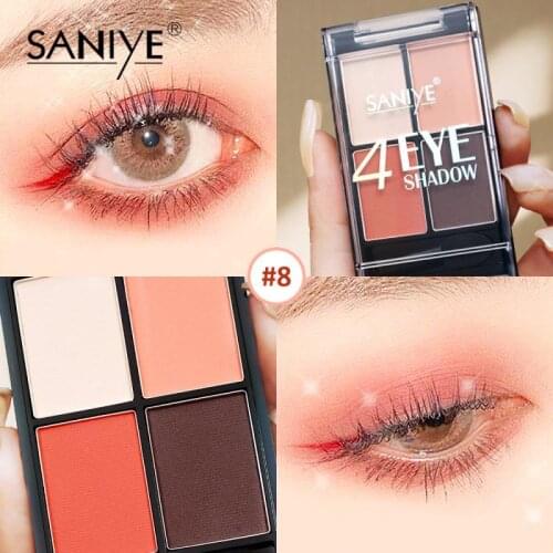 4 Color Eye Shadow Easy To Color Matte Pearlescent Earthy Eye Shadow Palette Professional Eyeshadow Pallete Cosmetic TSLM1