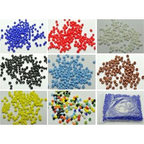 800 Mixed Color Opaque Glass Seed Beads Rondelle 4mm (6/0)