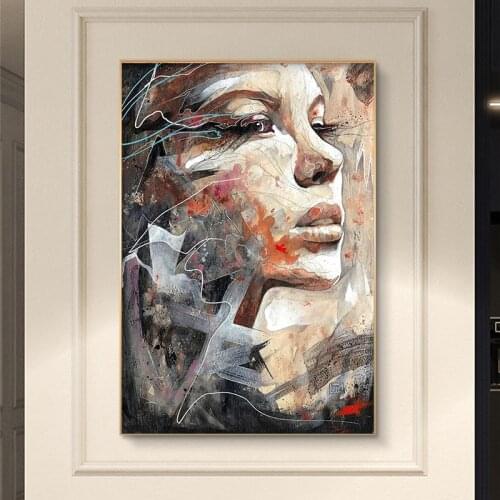 Abstract Woman Portrait Posters and Prints Watercolor Girl Wall Art Canvas Paintings on The Wall for Home Decoration No Frame