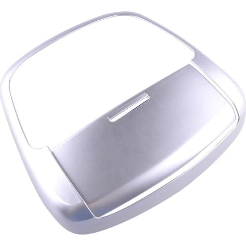 Car Front Roof Reading Light Cover Lamp Bezel Trim Frame Silver ABS fit for Dodge Charger Durango 2014 2015 2016 2017 2018 2019