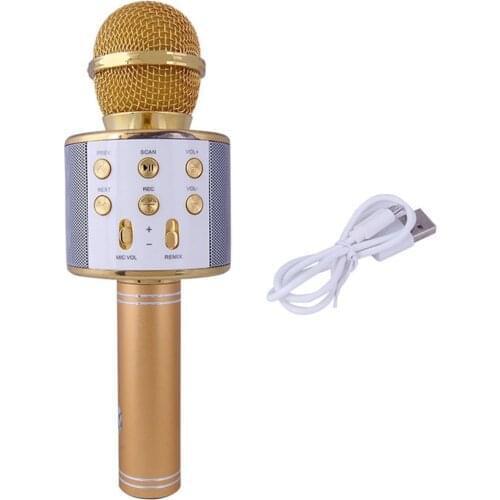 Bluetooth Karaoke Microphone Wireless Microphone Professiona Speaker Handheld Microfone Player Singing Recorder Mic