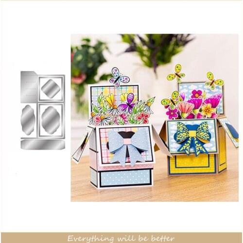 Flower Square Dialog Frame Irregular Figure Metal Cutting Dies DIY Scrapbook Craft New Stencils Make Cards Decorate Craft 2020