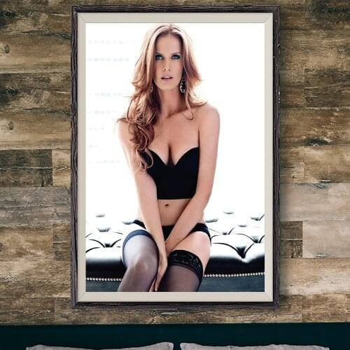 E044 Rebecca Mader Sexy Model Movie Star Wall Silk Cloth Poster Art Home Decoration Gift
