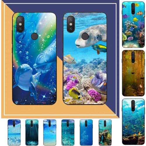 FHNBLJ Underwater World dolphin Phone Case for RedMi note 7 8 9 6 5 4 X pro 8T 5A