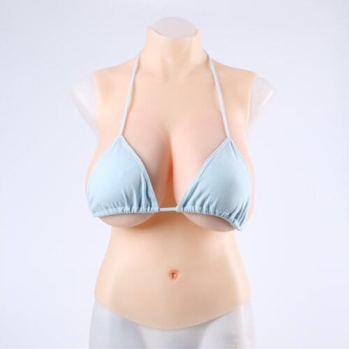 H-Cup 4700g Breast Form Silicone Fake Breast Boobs Tit Realistic Silicone Breast Plate Chest for Crossdresser Sissy Transvestit