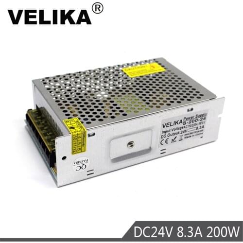Small Volume Single Output Switching power supply DC24V 8.3A 200W Transformer 110V 220V AC-DC SMPS For CNC DIY LED Lamp CCTV