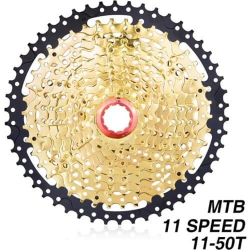 ZTTO 11s 11 Speed 11-50t Freewheel Cassette Black Silver Gold Flywheel Wide Ratio durability for MTB Mountain Bicycle