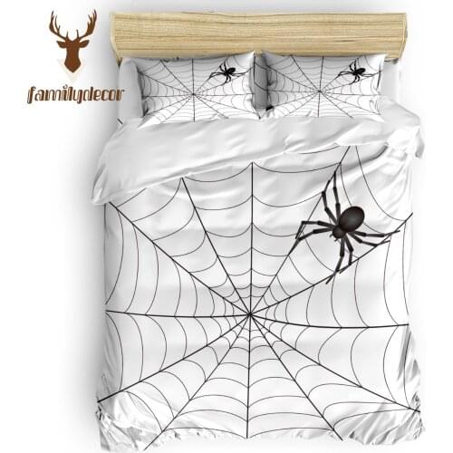 Family Decor Cartoon Spider Net Animals Simple 4 Pcs Bedding Sets Quilt Bedding Set Machine Washable The Lovers' Day Election