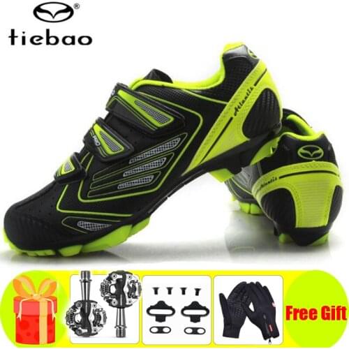 Tiebao Sapatilha Ciclismo MTB Cycling Shoes Men Outdoor Sports Self-locking Nonslip Mountain Bike Sneakers Racing Women Shoes