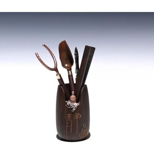Kungfu tea ceremony accessories tea ceremony four gentlemen suit tea washing knife tea needle ebony tea ceremony