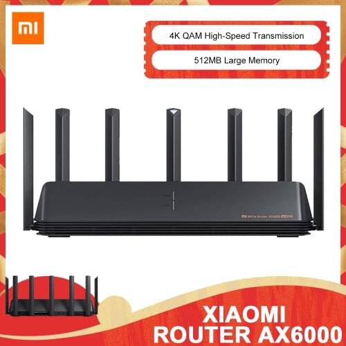 Xiaomi AX6000 AIoT Router 6000Mbs WiFi6 VPN 512MB CPU Mesh Repeater External Signal Network Amplifier Repeater