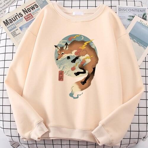 Fire Fox Fashion Personality Hoodies Male Japanese Streetwear Man Hoodies Sweatshirts Brand Cool Oversize Men Hoodies