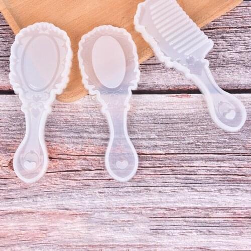 Fashion Silicone Comb Mirror Shaped Mold Resin Tools Craft Handmade DIY Jewelry Making epoxy silicone resin molds